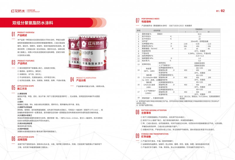 雙組分聚氨酯防水涂料