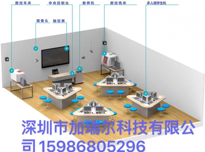 多軸數控機床理實一體化實訓室多系統學生機一機多模數控仿真系統