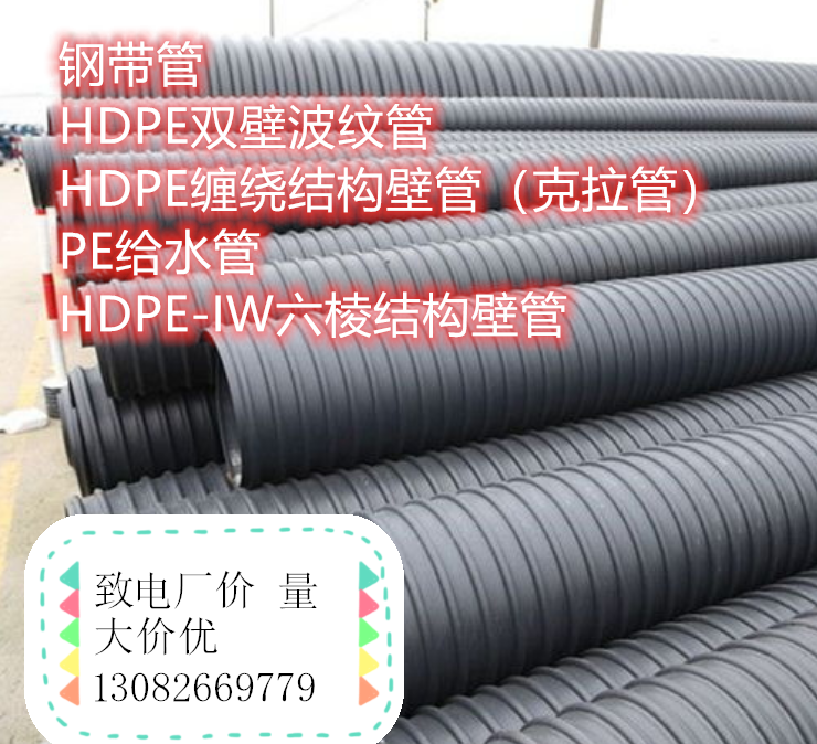 鋼帶管、HDPE雙壁波紋管、PE給水管生產廠家